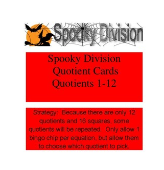 Halloween Division Bingo