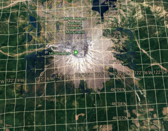 Coordinates of geologic formations digital lab image