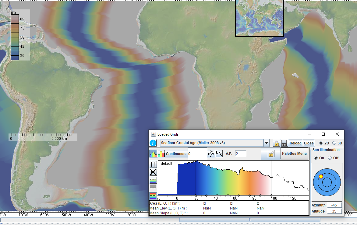 seafloor spreading digital lab image
