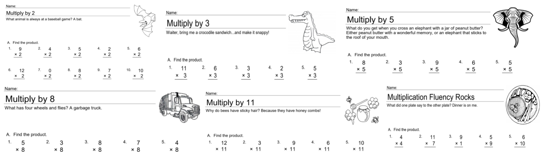 Daily Math Multiplication 3rd Grade Worksheet Image