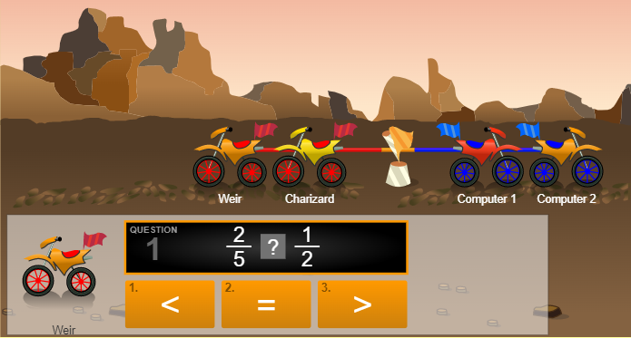 comparing fractions game